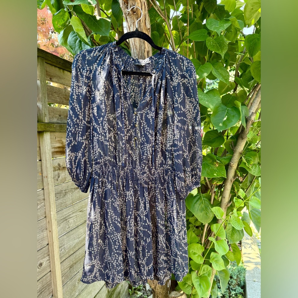 Vintage Club Monaco Sheer Floral Dress, Romantic Boho Vibes